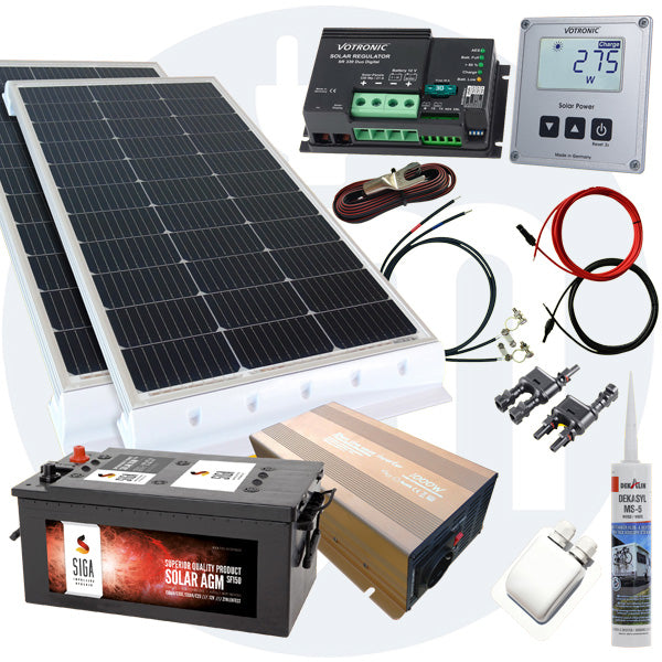 260 Watt Wohnmobil Solaranlage Votronic PWM oder MPPT in weiß