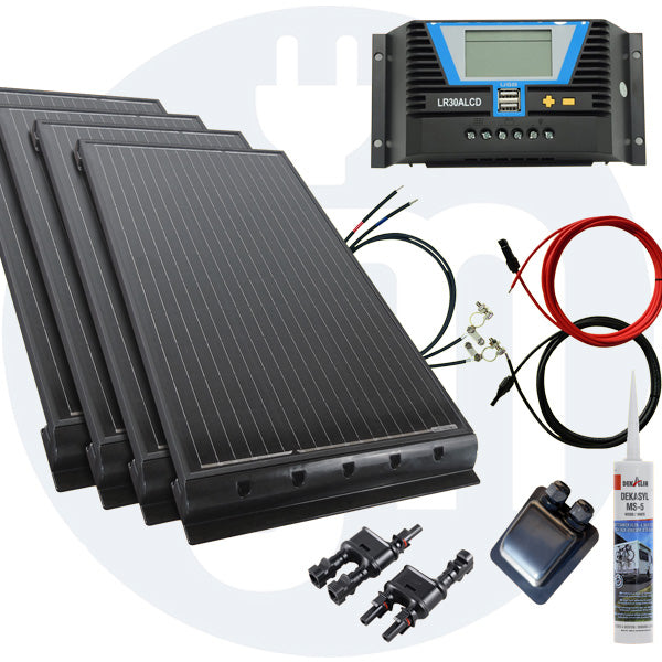 400 Watt Wohnmobil Solaranlage 12 Volt Set in weiß oder schwarz