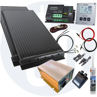 200 Watt Wohnmobil Solaranlage Votronic PWM oder MPPT in weiß oder schwarz