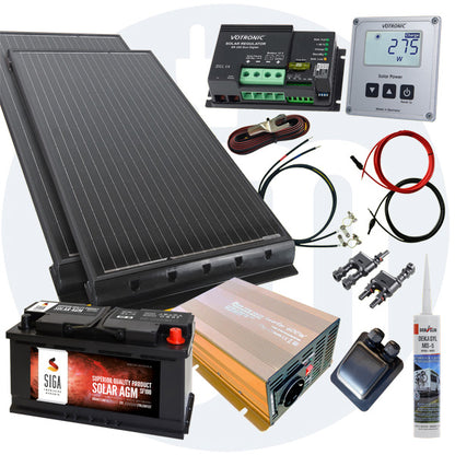 200 Watt Wohnmobil Solaranlage Votronic PWM oder MPPT in weiß oder schwarz