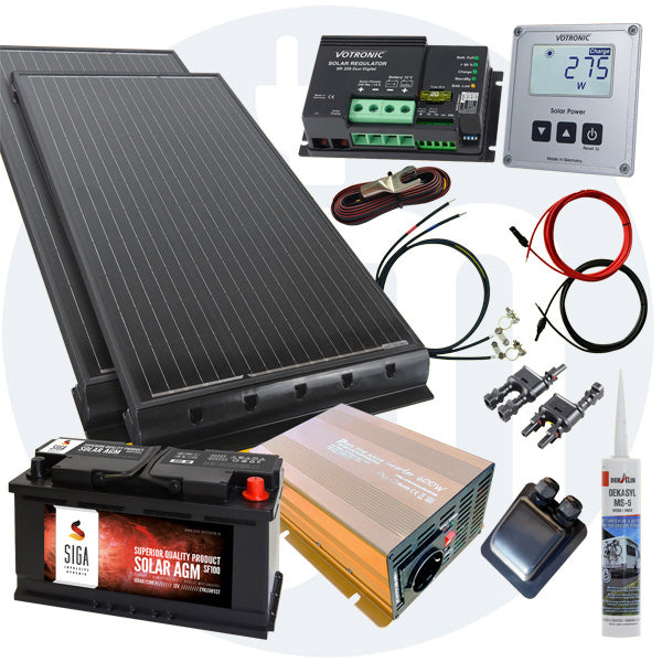 200 Watt Wohnmobil Solaranlage Votronic PWM oder MPPT in weiß oder schwarz