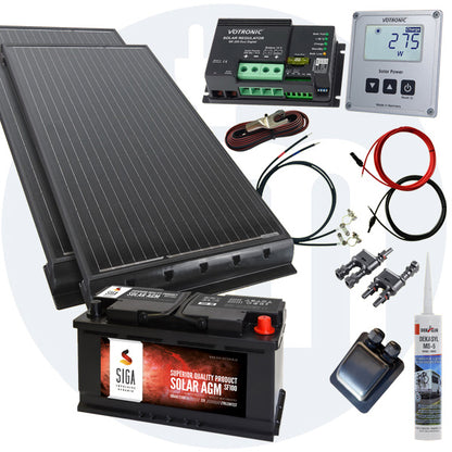 200 Watt Wohnmobil Solaranlage Votronic PWM oder MPPT in weiß oder schwarz
