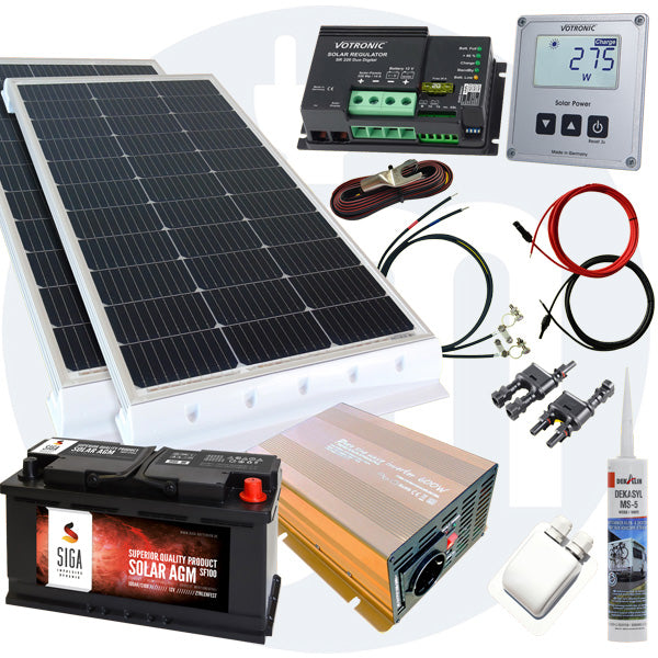 200 Watt Wohnmobil Solaranlage Votronic PWM oder MPPT in weiß oder schwarz