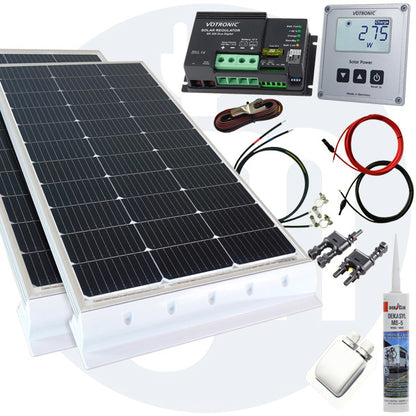 200 Watt Wohnmobil Solaranlage Votronic PWM oder MPPT in weiß oder schwarz