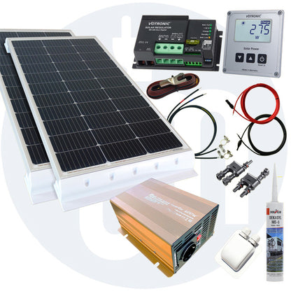 200 Watt Wohnmobil Solaranlage Votronic PWM oder MPPT in weiß oder schwarz