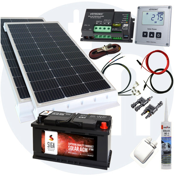 200 Watt Wohnmobil Solaranlage Votronic PWM oder MPPT in weiß oder schwarz