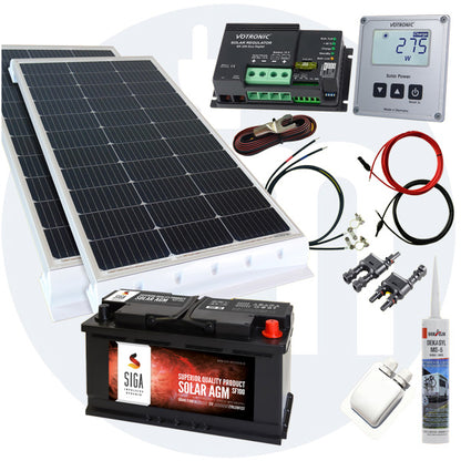 200 Watt Wohnmobil Solaranlage Votronic PWM oder MPPT in weiß oder schwarz