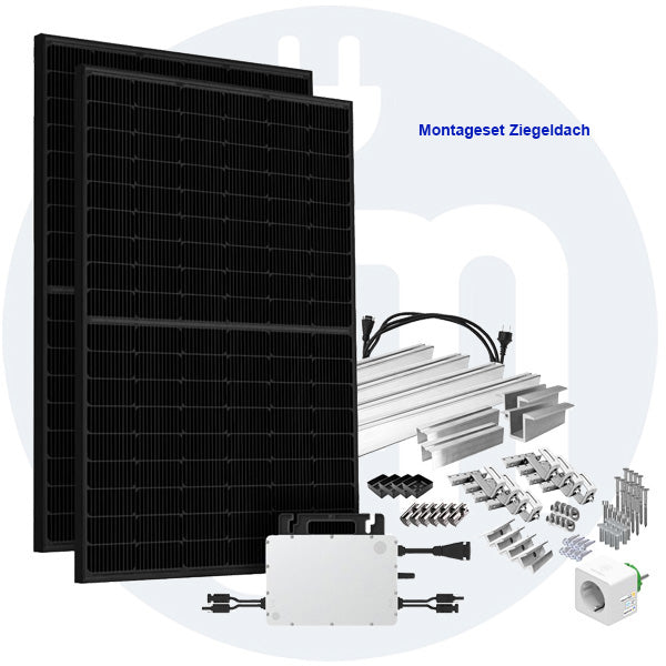 Balkonkraftwerk 860W HMS-800W-2T Bifazial Full Black