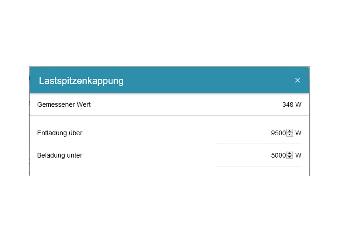 Fenecon FEMS App Lastspitzenkappung