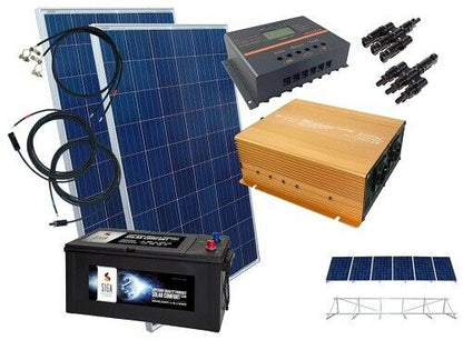 1500Watt Inselanlage mit Batterie Speicher / inkl. Montagematerial als Aufständerung