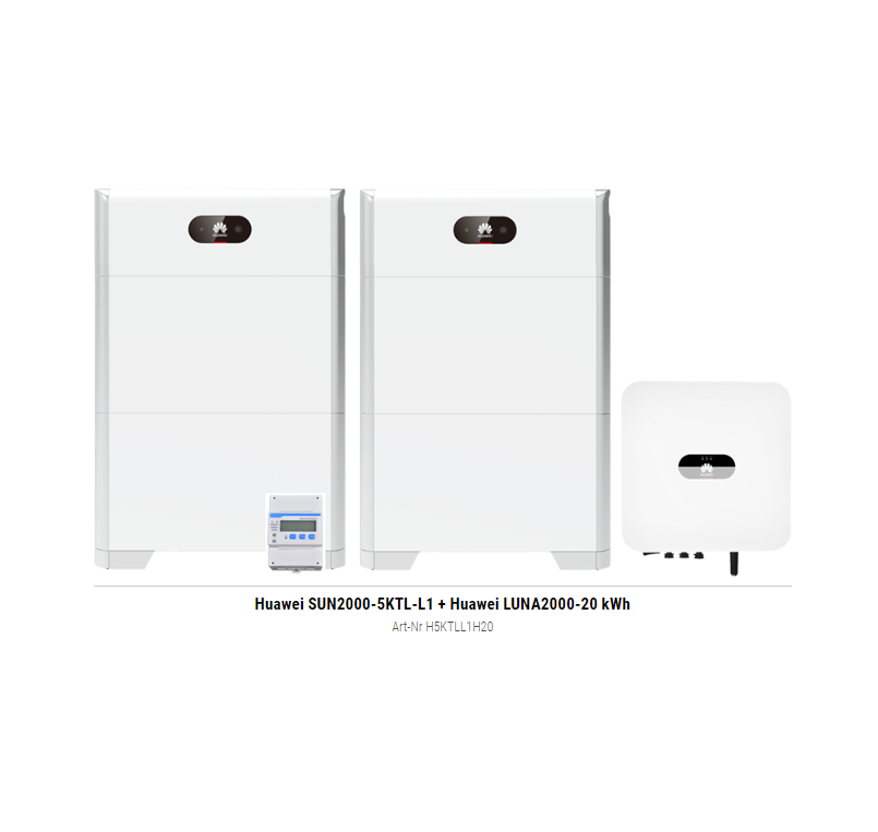 Huawei SUN2000-5KTL-L1 + Huawei LUNA2000-20 kWh