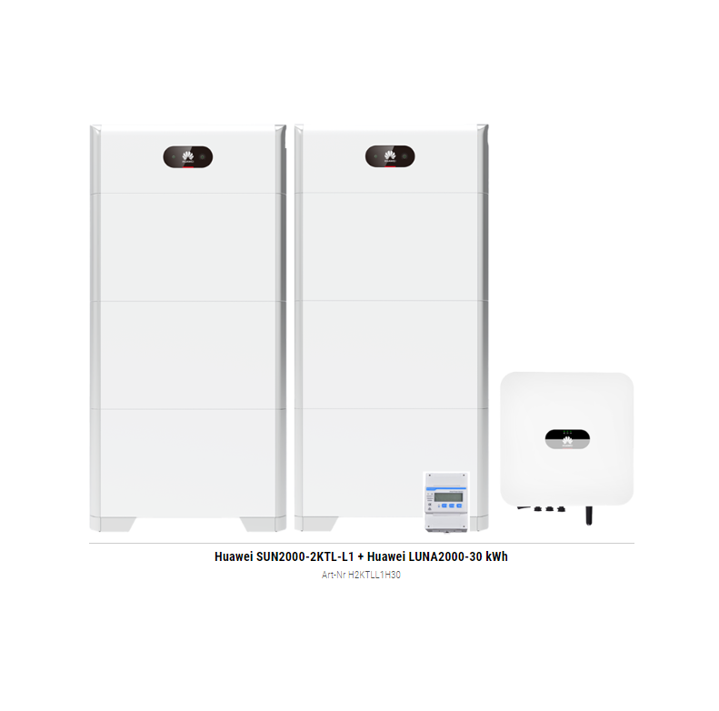 Huawei SUN2000-2KTL-L1 + Huawei LUNA2000-30 kWh